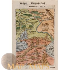 Russia map, Tartaria Sarmatia Armenia map Münster 1578