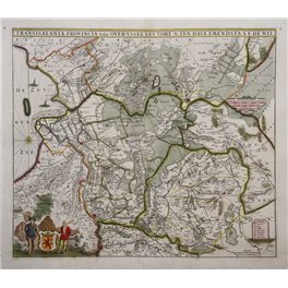 Transisalania Provincia Vulgo Over-Yssel Antique map Frederick de Wit 1655