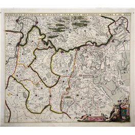 Gelderland Comitatus Zutphaniae Antique map Frederick de Wit 1655