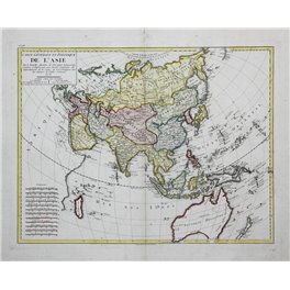 Asia maps old map L’Asie Atlas Chanlaire – Mentelle 1798