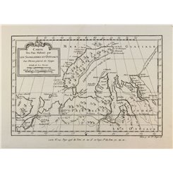 Novoya Zemlya Habites par Les Samojedes old map Russia Bellin 1746