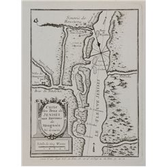 Russia maps.Yenisei river.Carte des Bras du Jenisei.Bellin 1754