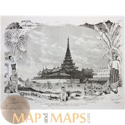 Palace Ruins Of The Ancient Kingdom Of Ava Amarapura Burma.