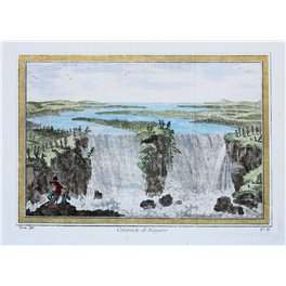 Cataracte de Niagara antique 1748 print Niagara Falls by Bellin