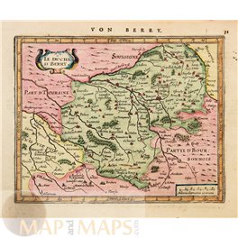 France maps Le Duche D’Berry Mercator/Janssomius 1628