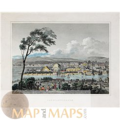 Turkey old prints, Constantinople Istanbul by Kelly 1834
