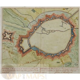 Brussel in Brabant aan de Senne Belgium antique plan Schenk 1712