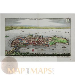Lindau, City View in Lake Constance (Bodensee) Merian 1655