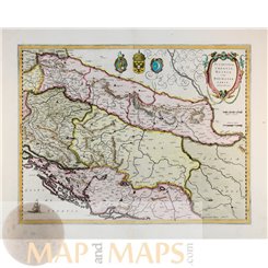 Balkans Slovenia Croatia Bosnia Serbia Dalmatia by Mercator 1636