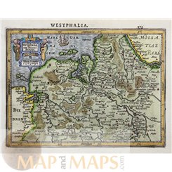 Westfalen cum Dioecesi Bremensi alte Ostfriesische Karte Mercator 1628