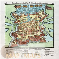 La Rochelle France Maps Bay of Biscay Münster 1560