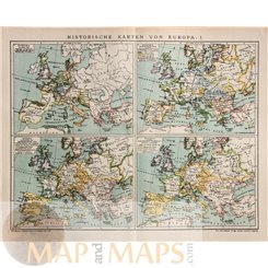  Historical map of Europe I. Historische Karten von Europa 1905