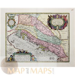 Pannonia et Illyricum, Dalmatia map, by Ortelius 1598
