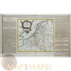 Antike Landkarte der Niederlande, Les Pays Bas François Desnos 1766