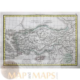 Turkey Cyprus map Asiae Minoris Tabula Delamarche 1836