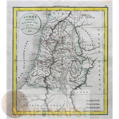 Historical Maps, Judée Jerusalem Israel Delamarche 1834