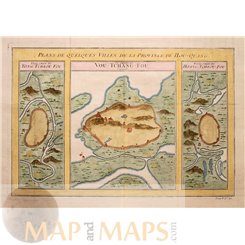 China Empire, old map ,Plans de Quelques, Bellin 1748