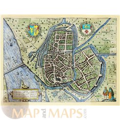 Zutphen Holland, Early Map Guicciardini 1581
