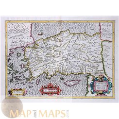  Natoliae Sive Asia Minor Turkey Cyprus old map Janssonius 1638