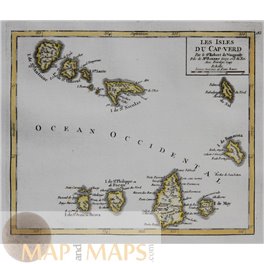 Cape Verde Islands maps of the past by Vaugondy 1749 
