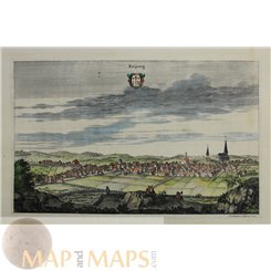 Sweden Köping Västmanland Old print Dahlberg 1704