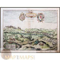 LIMBOURGH, BELGIUM LIMBURG, ANTIQUE MAP, L GIUCCIARDINI/ BLAEU 1612