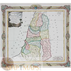 Palestine, Israel map, La Judée ou Palestine. Brian 1766