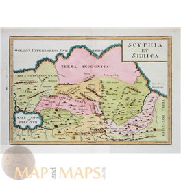 Scythia Et Serica Old Map Ancient Russia, Cellarius 1796