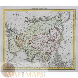 Asia Continent antique map titled Asie by Dufour 1828