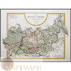 The Russian Empire in Europe and Asia. Bonne map 1780