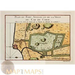 Cap Corse, Corsica, Fort Anglois by Nicolas de Fer 1697