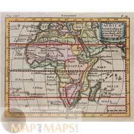 Africa antique map by Buffier 1744 