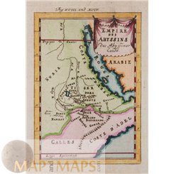 Ethiopian Empire old map (Abyssinia Kingdom) Mallet 1683