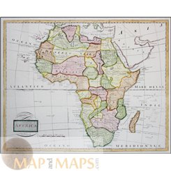 Antique map Africa Calcografia Vignozzi Africa Livorno Balbi 1826