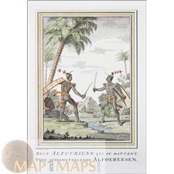 Headhunters Indonesia Old Print Alfoer hunters Bellin 1754