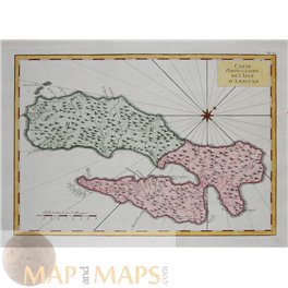 Ambon Island Moluccas Indonesia antique map Bellin 1773