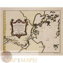 Antique map of China, Bay of Hocsieu, Fu Cheu, by Bellin 1754