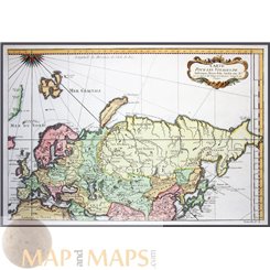 Carte Pour les Voyages de Rubruquis Old map North Europe Asia BELLIN 1749