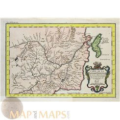 ANTIQUE MAP TARTARIE, CHINA, RUSSIA, TIBET, BELLIN MAP 1754