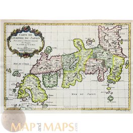 Japan olde map, Carte de L'Empire du Japon. Bellin 1752