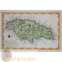 Jamaica old map, La Jamaique. Bellin 1754 
