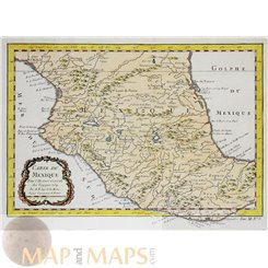 ANTIQUE MAP MEXICO CARTE DU MEXIQUE OLD ENGRAVING BELLIN 1754