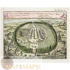 COTTON PLANTAGE, FOULLI AFRICA, ANTIQUE PRINT BY BELLIN 1754