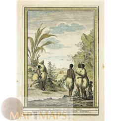 Women of Kazegut Africa Negroes antique print by v. Schey 1750