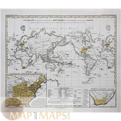 German colonies in the world old map Jus. Perthes 1852