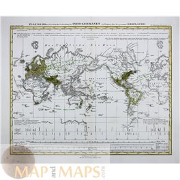Indo-European and Semitics world map Jus. Perthes 1852 