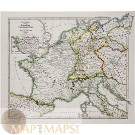  France Old map Kaiserthum Frankreich Spruner 1846