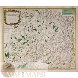 1795 Atlas map, Burgundy, Bourgogne, France by Vaugondy