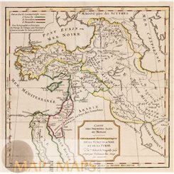 Persia Armenia Turkey Asia antique map Vaugondy 1767 
