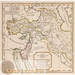  Middle East old map La Turquie D’Asie by Vaugondy 1767